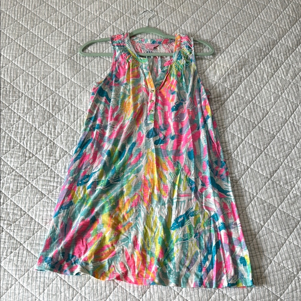 Lilly Pulitzer Pink and Yellow Essie Dress